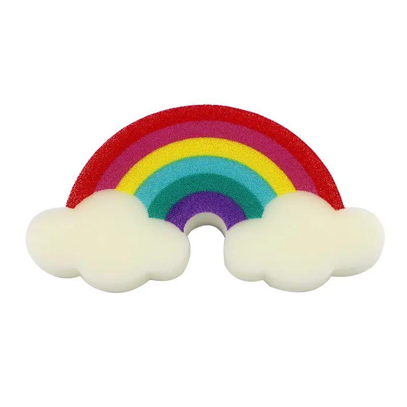 Esponja de baño de esponja de modelado de arco iris de suministro directo de fábrica
