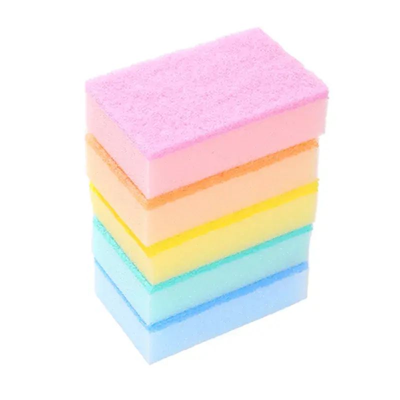 Bloque de limpieza de estropajo de esponja de cinco colores a precio de fábrica