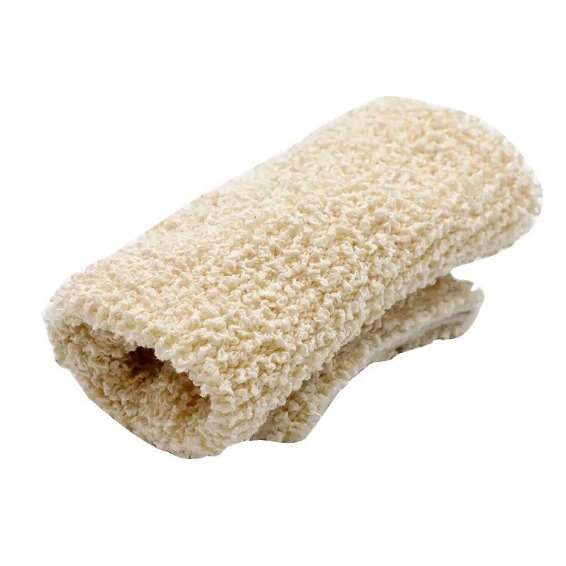 Esponja exfoliante natural respetuosa del medio ambiente de los guantes de los guantes de la ducha del cáñamo para bañarse