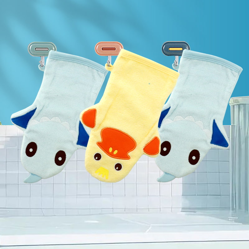 Toalla de mano para colgar, absorbente, de secado rápido, que no se cae, pequeña, para niños, suave como una caricatura